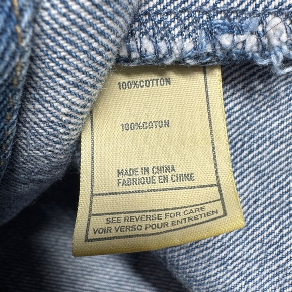 7 for all Mankind Denim 100% Cotton Button Front Overall Blue Jean Dress 12 M - Picture 14 of 14